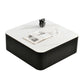 Square Square Block Base Design Slate Plate Table Plate with Drawer Coffee Table Clearhalo 'Coffee & Accent Tables' 'Coffee Tables' 'coffee_tables' 'furn' 'furn_coffee_tables' 'Furniture' 'Living Room Furniture' 5612162