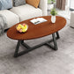 Glass Open Shelf Cocktail Table Oval Minimalist Modern Coffee Table Copper Black Clearhalo 'Coffee & Accent Tables' 'Coffee Tables' 'coffee_tables' 'furn' 'furn_coffee_tables' 'Furniture' 'Living Room Furniture' 5612218
