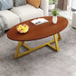 Glass Open Shelf Cocktail Table Oval Minimalist Modern Coffee Table Copper Gold Clearhalo 'Coffee & Accent Tables' 'Coffee Tables' 'coffee_tables' 'furn' 'furn_coffee_tables' 'Furniture' 'Living Room Furniture' 5612221