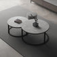 Slate Round Coffee Table 2 Piece Modern Minimalist Bunching Tables Clearhalo 'Coffee & Accent Tables' 'Coffee Tables' 'coffee_tables' 'furn' 'furn_coffee_tables' 'Furniture' 'Living Room Furniture' 5612274