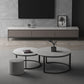 Slate Round Coffee Table 2 Piece Modern Minimalist Bunching Tables Grey Drawer Not Included Clearhalo 'Coffee & Accent Tables' 'Coffee Tables' 'coffee_tables' 'furn' 'furn_coffee_tables' 'Furniture' 'Living Room Furniture' 5612275