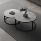 Slate Round Coffee Table 2 Piece Modern Minimalist Bunching Tables Clearhalo 'Coffee & Accent Tables' 'Coffee Tables' 'coffee_tables' 'furn' 'furn_coffee_tables' 'Furniture' 'Living Room Furniture' 5612276