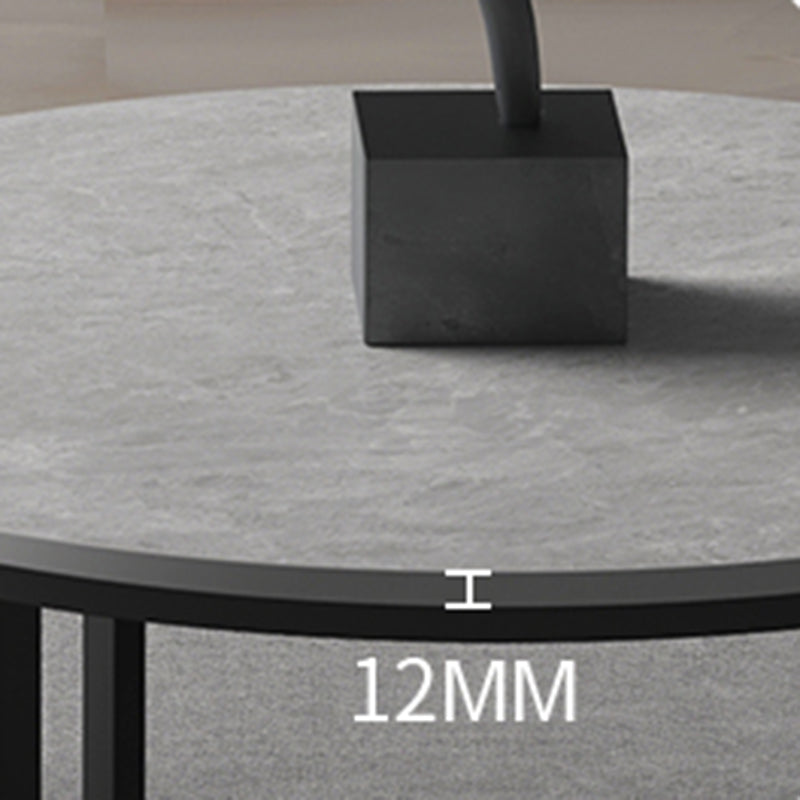 Slate Round Coffee Table 2 Piece Modern Minimalist Bunching Tables Clearhalo 'Coffee & Accent Tables' 'Coffee Tables' 'coffee_tables' 'furn' 'furn_coffee_tables' 'Furniture' 'Living Room Furniture' 5612279