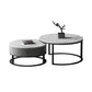 Slate Round Coffee Table 2 Piece Modern Minimalist Bunching Tables White 1 Clearhalo 'Coffee & Accent Tables' 'Coffee Tables' 'coffee_tables' 'furn' 'furn_coffee_tables' 'Furniture' 'Living Room Furniture' 5612281