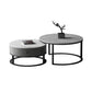 Slate Round Coffee Table 2 Piece Modern Minimalist Bunching Tables Gray-White 1 Clearhalo 'Coffee & Accent Tables' 'Coffee Tables' 'coffee_tables' 'furn' 'furn_coffee_tables' 'Furniture' 'Living Room Furniture' 5612282