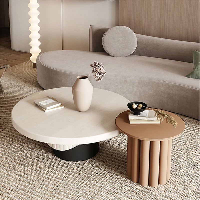 Piedistal Base Design rotondo tavolino in legno moderno tavolino