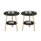 21.6"H X 19.6"W X 19.6"D Round Slate Top Side Table Metal 3 Legs End Table Gold-Black 2 Clearhalo 'Coffee & Accent Tables' 'End & Side Tables' 'end_side_tables' 'furn' 'furn_end_side_tables' 'Furniture' 'Living Room Furniture' 5612400