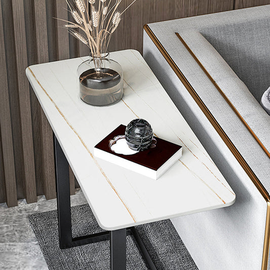 Moderno 22 "h x 26" w x 11 "d tavolo da parte superiore in ardesia rettangolare tavolo laterale C laterale