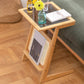 Modern Style Bamboo Rattan Material Organic Glass Desktop Rectangular Side Table