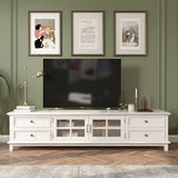 Contemporary Ash Wood TV Media Stand White Wood Media Console with Drawers Clearhalo 'furn' 'furn_tv_stands_entertainment_centers' 'Furniture' 'Living Room Furniture' 'TV Stands & Entertainment Centers' 'TV Stands & Media Storage Furniture' 'tv_stands_entertainment_centers' 5612743