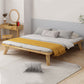 Scandinavisch massief houten platformbed 13.39 "High Natural Bed frame set