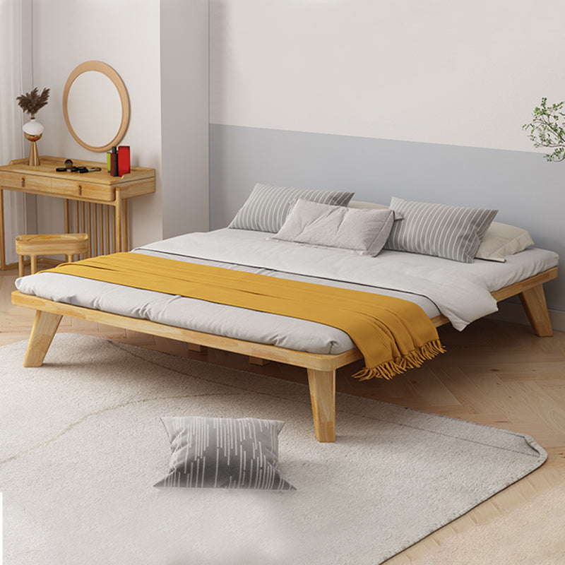 Scandinavisch massief houten platformbed 13.39 "High Natural Bed frame set