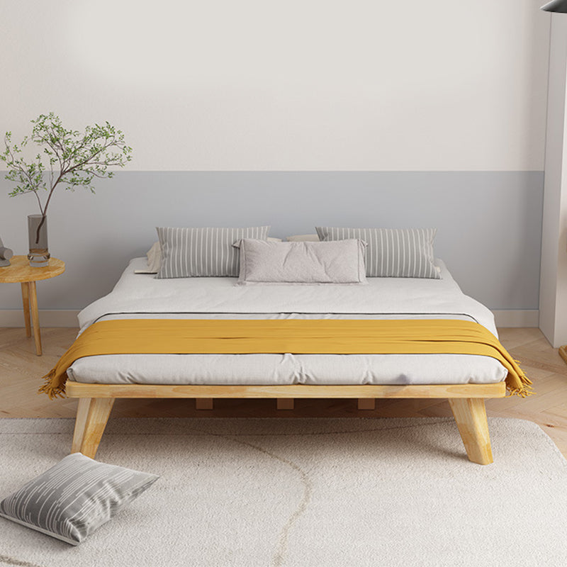 Scandinavisch massief houten platformbed 13.39 "High Natural Bed frame set