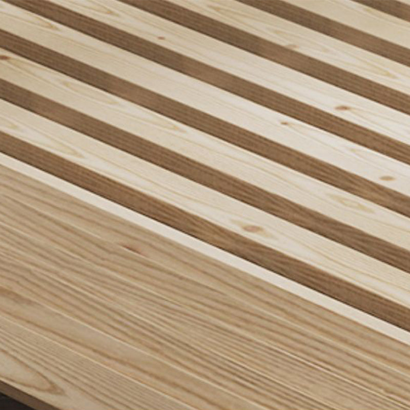 Cama estándar de madera contemporánea con cabecera de panel rectangular