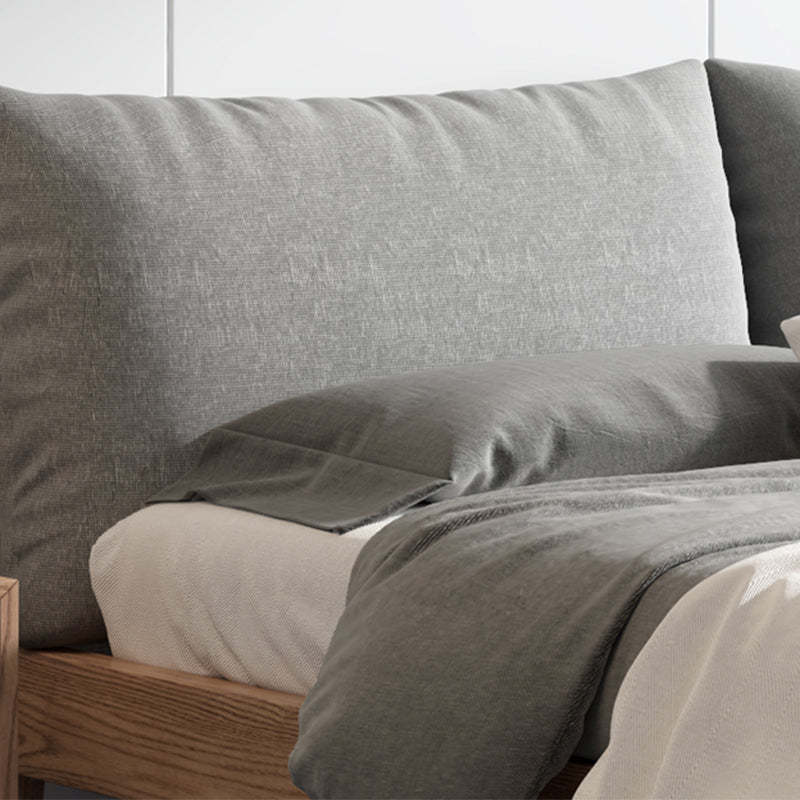 Legno a basso profilo a basso profilo imbottito Nordic da 35,43 pollici H-letto con testiera