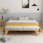 Natural Upholstered Wooden Bed Frame Nordic 13.39" H Platform Bed
