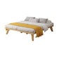 Natural Upholstered Wooden Bed Frame Nordic 13.39" H Platform Bed