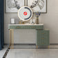 5-Drawers Vanity Makeup Table Set Vanity Stool with Wood Accent Makeup Vanity Green Clearhalo 'Bedroom Furniture' 'furn' 'furn_makeup_vanities' 'Furniture' 'Makeup Vanities' 'makeup_vanities' 5614576