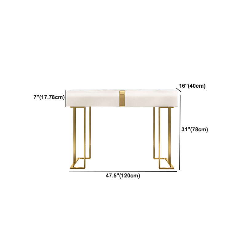 Glam Slate Top Make -up Eitelkeitstisch Tabelle 30,7 "großer beige Schminktisch
