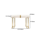 Glam Slate Top Make -up Eitelkeitstisch Tabelle 30,7 "großer beige Schminktisch