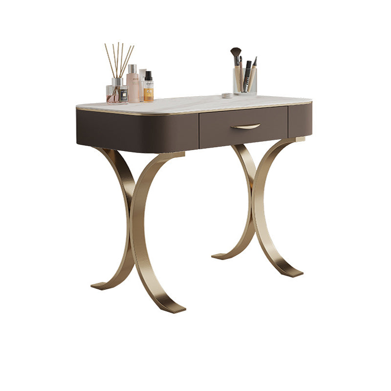 Tavolo da toeletta da toeletta per vanità per trucco glam in legno con cassetto