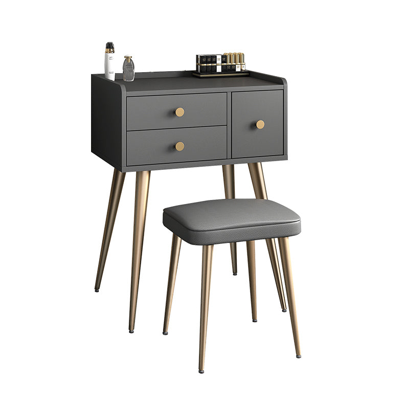 Contemporary Vanity Dressing Table 3 Drawer 30.7" Tall Makeup Vanity Desk Table Clearhalo 'Bedroom Furniture' 'furn' 'furn_makeup_vanities' 'Furniture' 'Makeup Vanities' 'makeup_vanities' 5614655