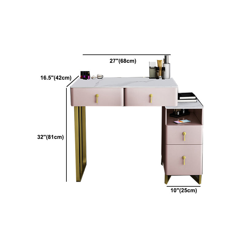 Zeitgenössisches Make-up Eitelkeit Massivholz 4 Schubladen Eitelkeitsverkederstisch