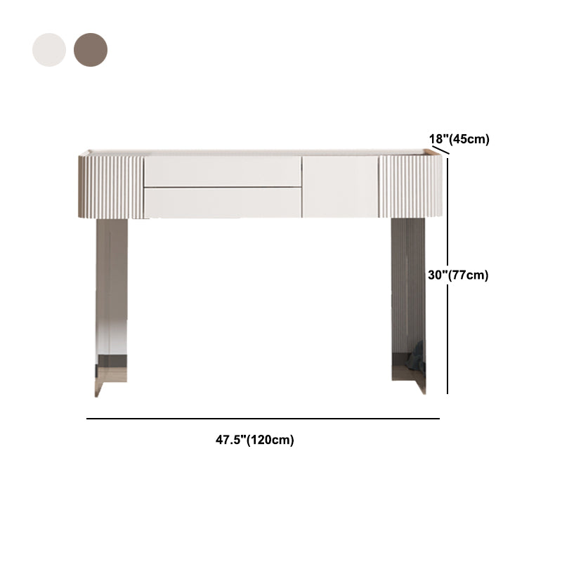2-Drawer Contemporary Dressing Table Wooden Makeup Vanity Desk