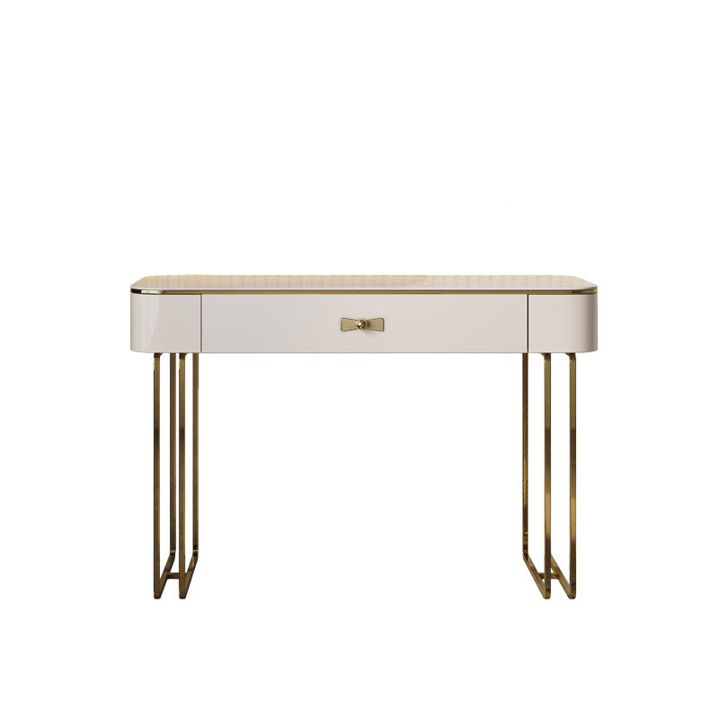 Glama-Waschtisch Set Beige Make-up Eitelkeit mit Schubladen