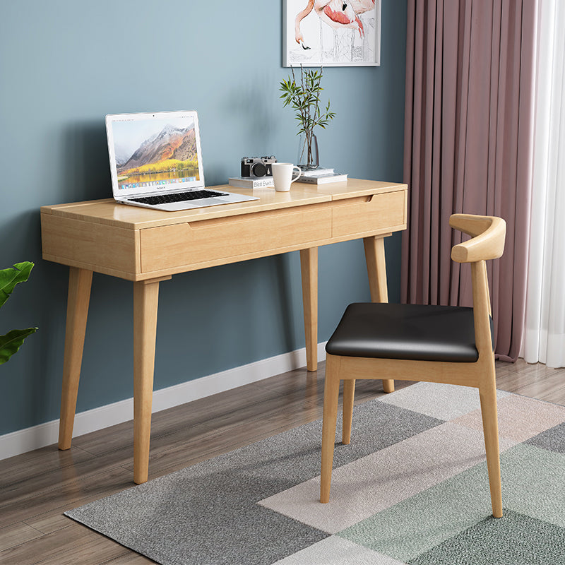 Tavolo da trucco scandinavo in legno massiccio set 1 tavolo da toeletta da top-top cassetto