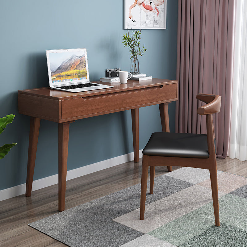 Tavolo da trucco scandinavo in legno massiccio set 1 tavolo da toeletta da top-top cassetto