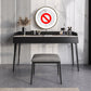 2-Drawer Make-up Vanity Contemporary Makeup Vanity Desk Table Makeup Vanity & Stools 47.2"L x 17.7"W x 33.5"H Black Clearhalo 'Bedroom Furniture' 'furn' 'furn_makeup_vanities' 'Furniture' 'Makeup Vanities' 'makeup_vanities' 5614807