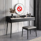 2-Drawer Make-up Vanity Contemporary Makeup Vanity Desk Table Makeup Vanity & Stools Black Clearhalo 'Bedroom Furniture' 'furn' 'furn_makeup_vanities' 'Furniture' 'Makeup Vanities' 'makeup_vanities' 5614808