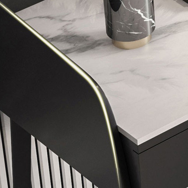 2-Drawer Make-up Vanity Contemporary Makeup Vanity Desk Table Clearhalo 'Bedroom Furniture' 'furn' 'furn_makeup_vanities' 'Furniture' 'Makeup Vanities' 'makeup_vanities' 5614815