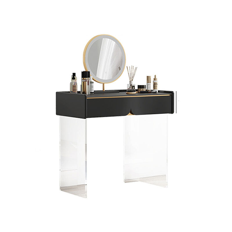 Zeitgenössischer 3 Schubladen Make -up Vanity Set Schwarz Waschtisch