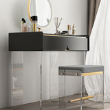 Zeitgenössischer 3 Schubladen Make -up Vanity Set Schwarz Waschtisch