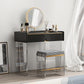 Zeitgenössischer 3 Schubladen Make -up Vanity Set Schwarz Waschtisch