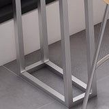 Mesa de barra superior de madera de pino rectangular Mesa de bistro moderna con pedestal doble