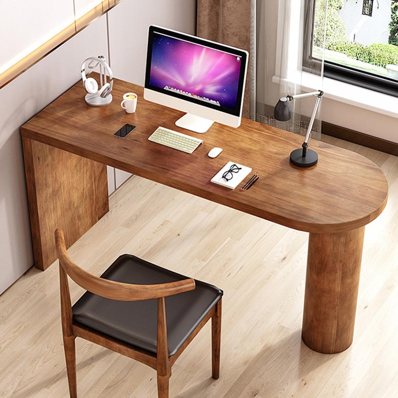 Irregular Shape Pine Wood Top Bar Table Modern Bar Table with Double Pedestal Clearhalo 'Bar Furniture' 'Bar Tables' 'bar_tables' 'furn' 'furn_bar_tables' 'Furniture' 'Kitchen & Dining Furniture' 5616713