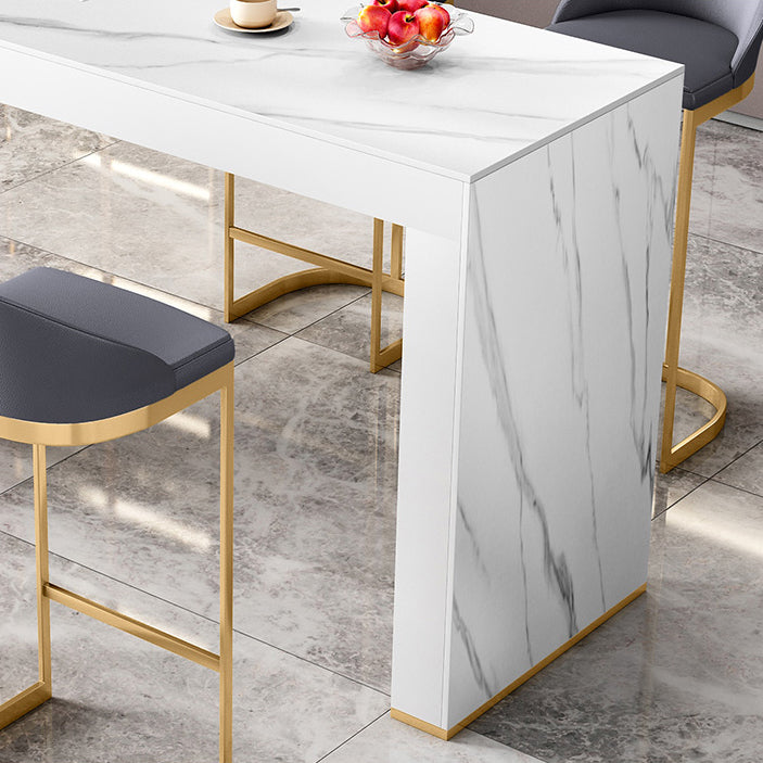Modern Style Bar Counter Table Rectangle Stone Table for Kitchen Clearhalo 'Bar Furniture' 'Bar Tables' 'bar_tables' 'furn' 'furn_bar_tables' 'Furniture' 'Kitchen & Dining Furniture' 5616750