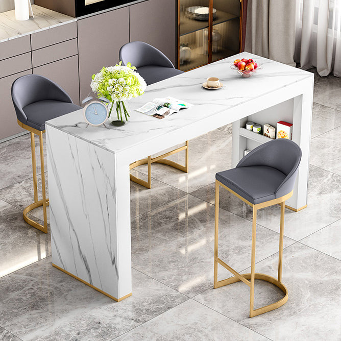Modern Style Bar Counter Table Rectangle Stone Table for Kitchen Clearhalo 'Bar Furniture' 'Bar Tables' 'bar_tables' 'furn' 'furn_bar_tables' 'Furniture' 'Kitchen & Dining Furniture' 5616752