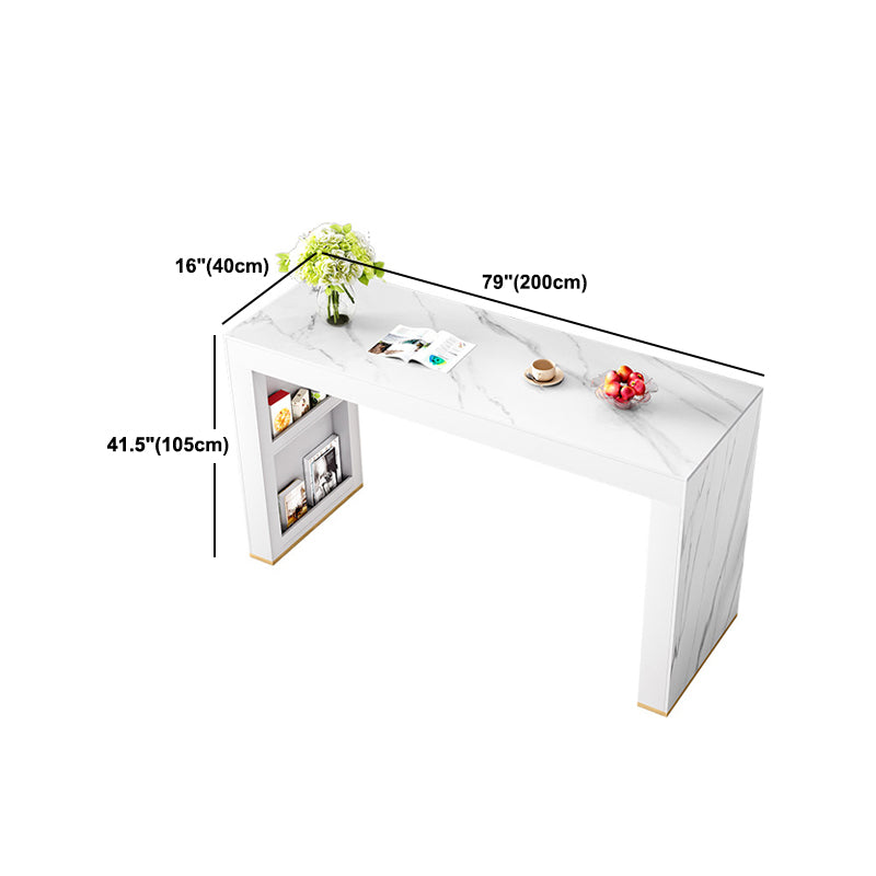 Modern Style Bar Counter Table Rectangle Stone Table for Kitchen Clearhalo 'Bar Furniture' 'Bar Tables' 'bar_tables' 'furn' 'furn_bar_tables' 'Furniture' 'Kitchen & Dining Furniture' 5616758