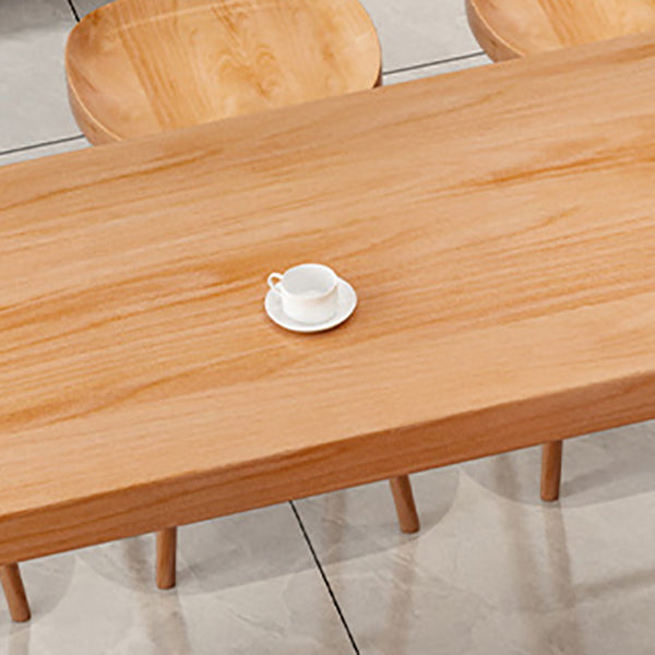 Rectangular Pine Wood Top Bar Table Modern Bar Table with Double Pedestal in Nature Clearhalo 'Bar Furniture' 'Bar Tables' 'bar_tables' 'furn' 'furn_bar_tables' 'Furniture' 'Kitchen & Dining Furniture' 5616923