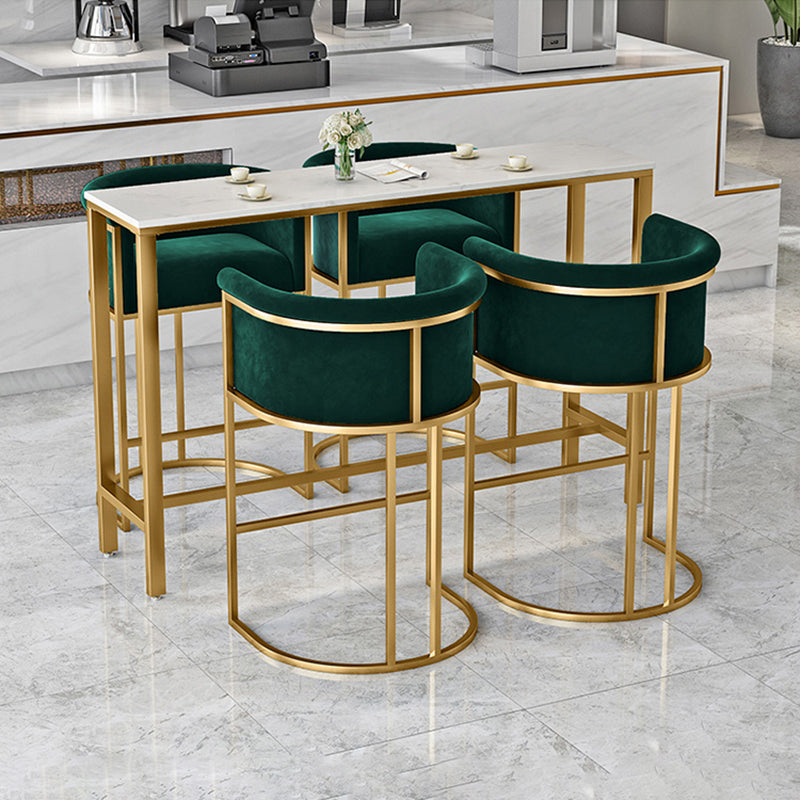 Glam Style Luxury Upholstered Bar Stools Armless Backrest Stools for Home Clearhalo 'Bar Furniture' 'Bar Stools' 'bar_stools' 'furn' 'furn_bar_stools' 'Furniture' 'Kitchen & Dining Furniture' 5617063