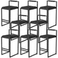 Metal Low Back Counter Stool Modern Aemless Upholstered Bar Chair