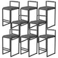 Metal Low Back Counter Stool Modern Aemless Upholstered Bar Chair