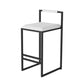 Metal Low Back Counter Stool Modern Aemless Upholstered Bar Chair