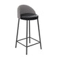 Contemporary Home Footrest Barstool Matte Finish Upholstered Stool