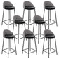 Contemporary Home Footrest Barstool Matte Finish Upholstered Stool