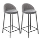 Contemporary Home Footrest Barstool Matte Finish Upholstered Stool